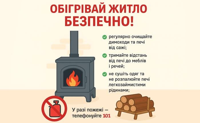 Обігріваймо житло безпечно: основні правила користування пічним опаленням