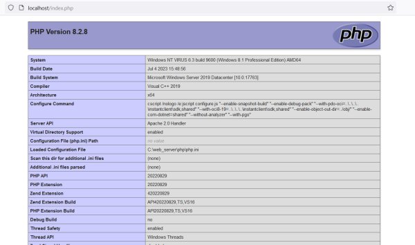 Встановлення вебсервера Apache 2.4 з модулем PHP 8 та бази даних MariaDB
