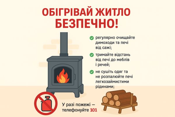 Обігріваймо житло безпечно: основні правила користування пічним опаленням