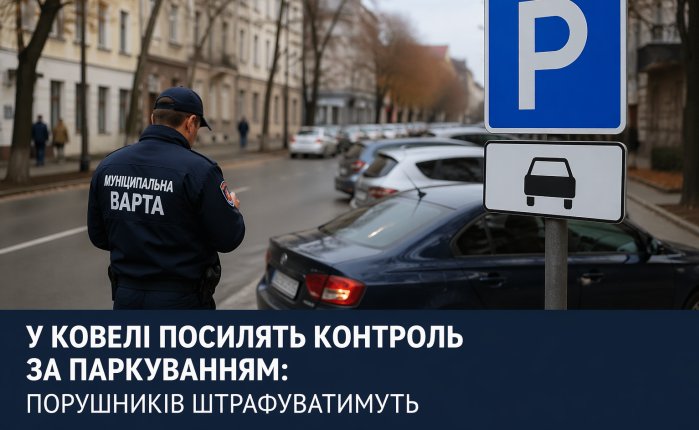 У Ковелі посилять контроль за паркуванням: порушників штрафуватимуть