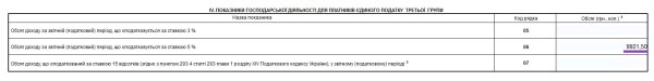 Декларація ФОП 3 група за ІІ квартал (півріччя) 2024 року