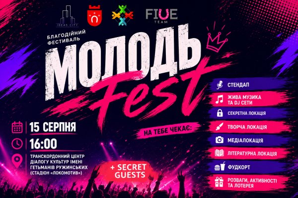 У Ковелі 15 серпня відбудеться благодійний молодіжний фестиваль «МОЛОДЬFEST»