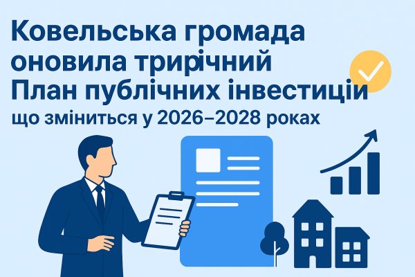 Ковельська громада оновила трирічний План публічних інвестицій: що зміниться у 2026–2028 роках