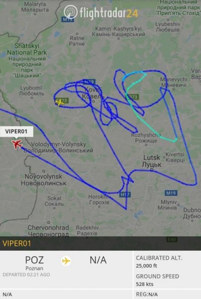 У небі поблизу Ковеля літав польський винищувач У небі поблизу Ковеля літав польський винищувач