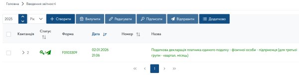Декларація ФОП 3 група з додатком 1 по ЄСВ за 2025 рік