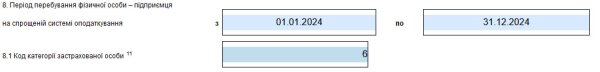 Декларація ФОП 3 група з додатком 1 по ЄСВ за 2024 рік