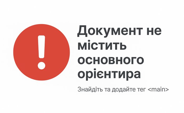 Доступність сайтів: чому важливо мати головний орієнтир у документі