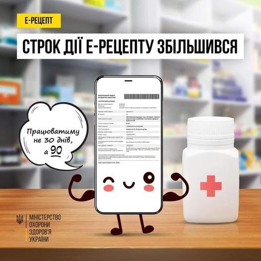 Строк дії електронного рецепту збільшено