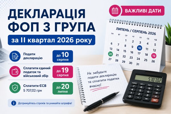 Декларація ФОП 3 групи за півріччя 2026 року: покрокове заповнення та подання